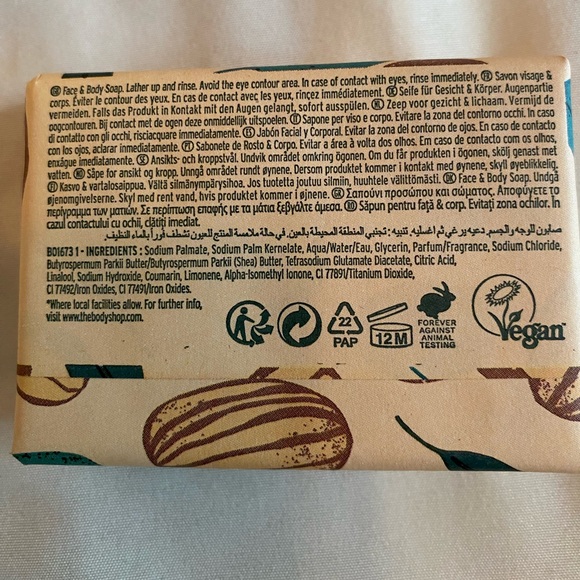 3 for 15! NWOT The Body Shop Shea face and body soap bar with mini bag. - Picture 3 of 5